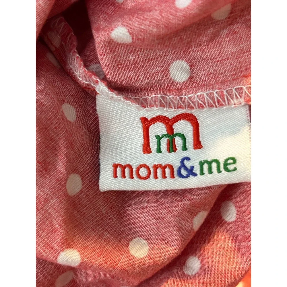 Mom & Me Girls Red Polka Dot Smocked Santa Christmas Pajamas Set Size 5